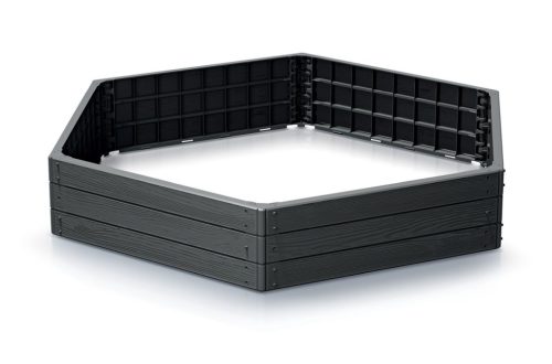 Magaságyás Prosperplast BASE WOODY antracit 148 cm
