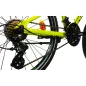   Leader Fox SPIDER gyermek kerékpár fiús, 2026 24"/14", sárga-zöld