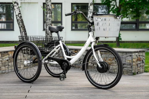 Leader Fox elektromos háromkerekű kerékpár BORMIO, 2025-ös modell, 518 Wh, fehér
