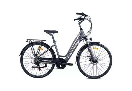 Elektromos kerékpár Capriolo E-City Lady 28 EBIKE szürke-olívazöld
