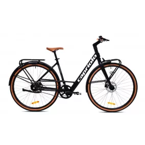   Elektromos kerékpár Capriolo E-CITY BELT DRIVE 28" fekete - szürke
