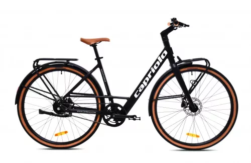 Elektromos kerékpár Capriolo E-CITY BELT DRIVE 28" fekete - szürke
