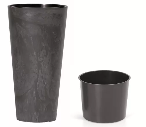 Prosperplast TUBUS SLIM BETON EFFECT kaspó antracit 30 cm