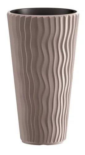 Prosperplast SANDY SLIM virágcserép mokka 29,7 cm