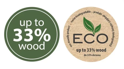 Prosperplast FURU SLIM ECO WOOD 30 cm fehér virágcserép