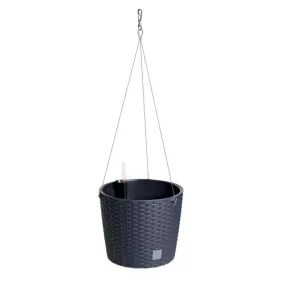   Virágcserép Prosperplast RATO ROUND W 25,6 cm felfüggeszthető, antracit színben