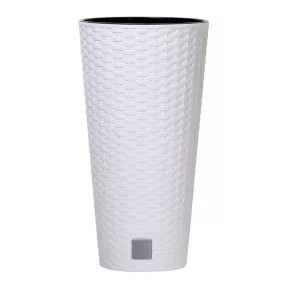   Prosperplast Rato Tubus virágcserép fehér 25 cm-es betéttel