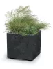 Prosperplast SIERRA SQUARE virágcserép ,beton effekt 38,5 cm antracit