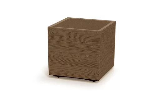 Virágcserép Prosperplast MADERA SQUARE öko fa 38,5 cm natur