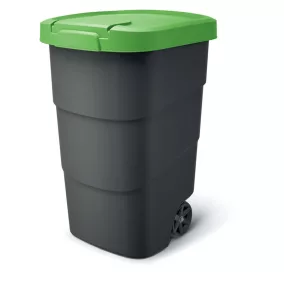   Prosperplast Wheeler 90 l szemetes kuka antracit zöld fedéllel