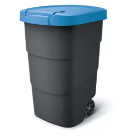   Prosperplast Wheeler 95 l szemetes kuka antracit kék fedéllel