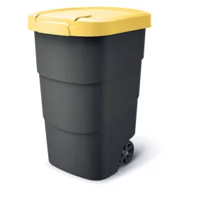   Prosperplast Wheeler 95 l szemetes kuka antracit sárga fedéllel