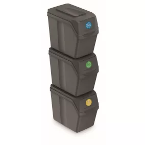   Prosperplast SORTIBOX 3 x 20 l hulladékgyűjtő  3 x 20 l szürke kő