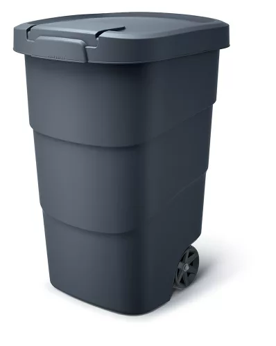 Prosperplast Wheeler 95 l szemetes – antracit színű, fekete fedéllel