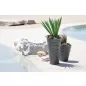 Prosperplast SAND virágcserép betéttel, 34,5 cm, mocca