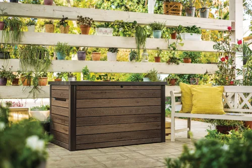 Kert láda Keter Deco 870 l diófa színü