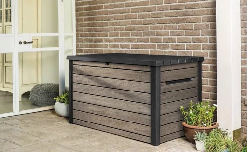 Kerti láda Keter Deco 870 l kőrisfa színben