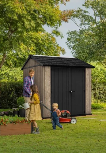 Keter Apex 7,5 x 7 Ashwood kerti ház, padlóval