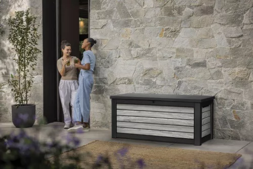 Kerti tároló Keter Deco 630 l storm grey