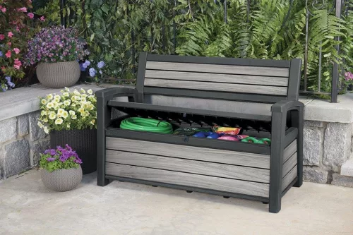 Kerti pad Keter Deco Garden Bench Storm grey