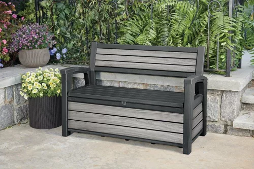 Kerti pad Keter Deco Garden Bench Storm grey