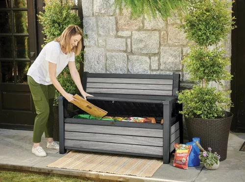 Kerti pad Keter Deco Garden Bench Storm grey