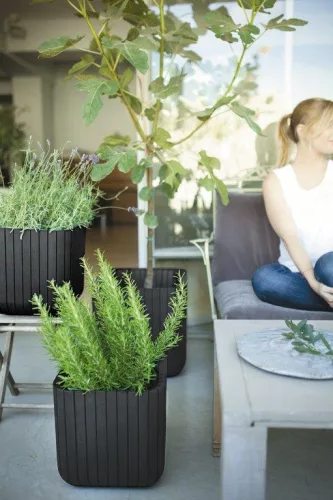 Keter Cube Planter S virágláda antracit