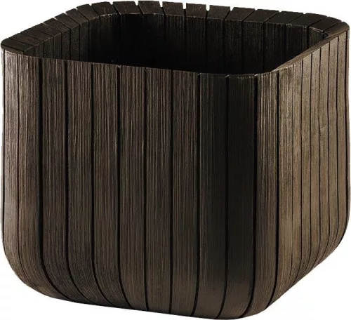 Keter Cube Planter S virágláda whiskey barna