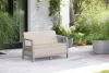 Meble ogrodowe Keter Scandi sofa dwuosobowa beżowo szara
