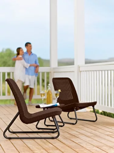 Keter Rio Patio kerti bútor szett whiskey barna