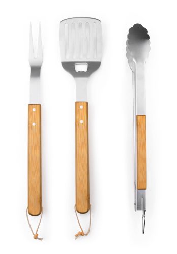 Grillezőeszközök G21 készlet, 3 darabos, fa nyéllel