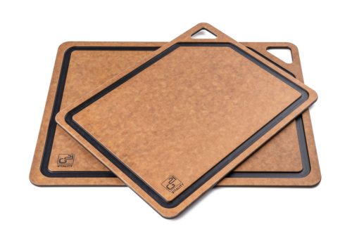 G21 EcoCut vágódeszka természetes cellulózból – 2 db-os készlet, barna