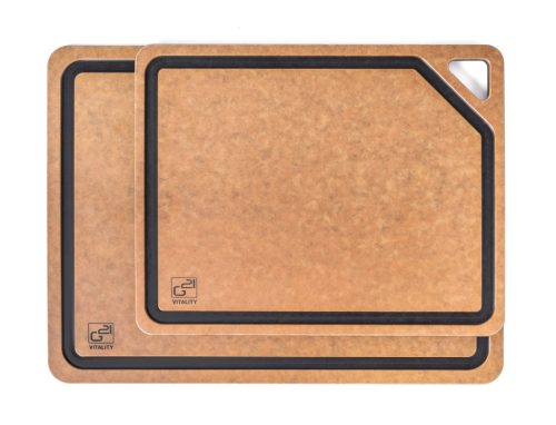 G21 EcoCut vágódeszka természetes cellulózból – 2 db-os készlet, barna