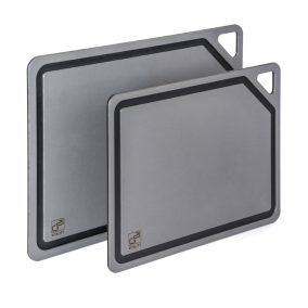   G21 EcoCut szeletelődeszka természetes cellulózból – 2 darabos készlet, grafit színben