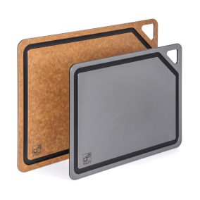   G21 EcoCut szeletelődeszka természetes cellulózból – 2 darabos készlet, barna/grafit színben