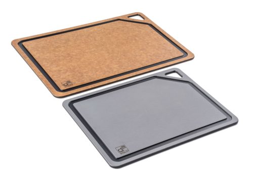 G21 EcoCut szeletelődeszka természetes cellulózból – 2 darabos készlet, barna/grafit színben