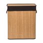   G21 bambusz szennyeskosár,105 l kapacitású, barna betéttel, elválasztó elemekkel