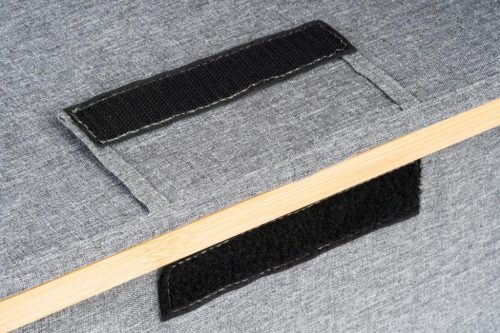 Tárolódoboz G21 24 x 30 x 15 cm, bambusz fedéllel, szürke