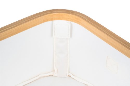 Tárolódoboz G21 24 x 30 x 15 cm, bambusz fedéllel, bézs