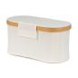 Tárolódoboz G21 30 x 15 x 15 cm, bambusz fedéllel, bézs