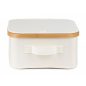 Tárolódoboz G21 30 x 30 x 15 cm, bambusz fedéllel, bézs