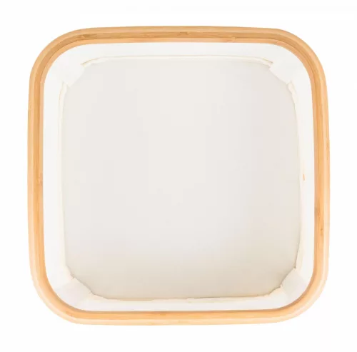 Tárolódoboz G21 30 x 30 x 15 cm, bambusz fedéllel, bézs