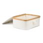 Tárolódoboz G21 40 x 30 x 15 cm, bambusz fedéllel, bézs