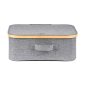   Tárolódoboz G21 40 x 30 x 15 cm, bambusz, fedéllel, szürke
