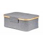   Tárolódoboz G21 40 x 30 x 15 cm, bambusz, fedéllel, szürke