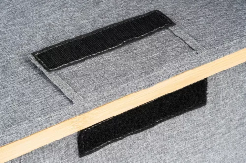 Tárolódoboz G21 40 x 30 x 15 cm, bambusz, fedéllel, szürke