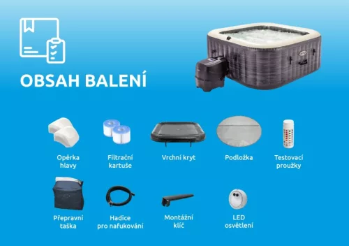 Felfújható pezsgőfürdő Marimex Greystone Deluxe Bubble Spa 4 NP