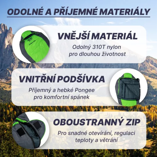 Hálózsák Acra Pongee 800 - 210 cm, kacsa tollal