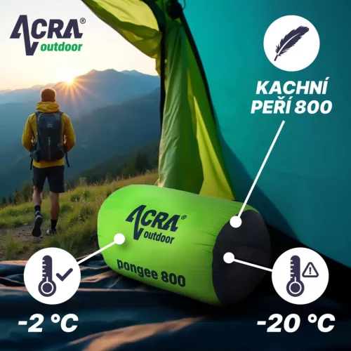 Hálózsák Acra Pongee 800 - 210 cm, kacsa tollal
