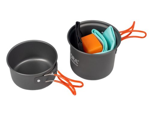 Acra C23 kemping edénykészlet gáztűzhellyel együtt 1-2 fő részére